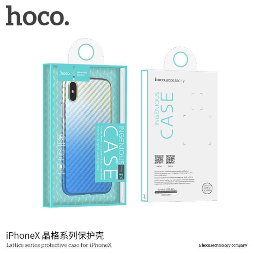 HOCO Lattice series protective case for iPHONE X white Blue