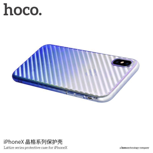 HOCO Lattice series protective case for iPHONE X white Blue