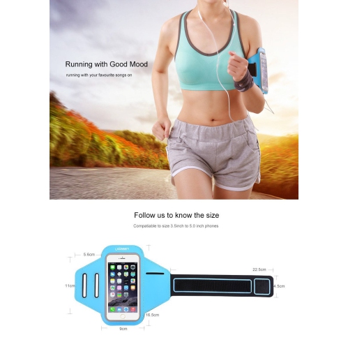 UGREEN Sports Armband for Smartphone Blue 5.5 inch