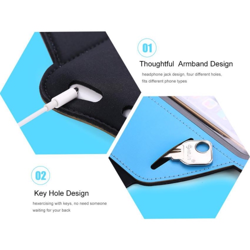 UGREEN Sports Armband for Smartphone Blue 5.5 inch