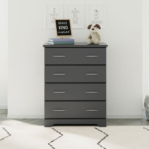 Storkcraft Brookside 4-Drawer Chest-Grey