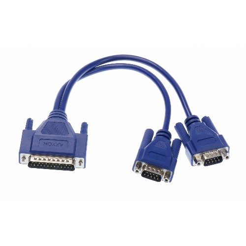 Axxon LF1068KB 2 Port Native PCI Express RS232 Serial Card w/ Dualplex Cable 12" DB25M-DB9M-2