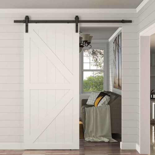 Homcom 8ft Carbon Steel Sliding Barn Door Hardware Best Buy Canada