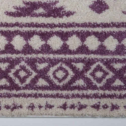 Tapis d'appoint en treillis damas, ivoire baie, 6 pi 5 po x 9 pi 5 po