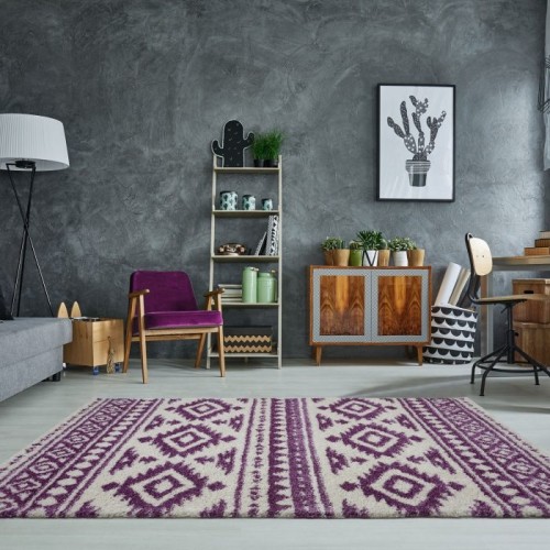 Tapis d'appoint en treillis damas, ivoire baie, 6 pi 5 po x 9 pi 5 po