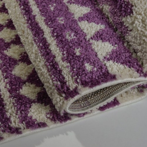 Tapis d'appoint en treillis damas, ivoire baie, 6 pi 5 po x 9 pi 5 po