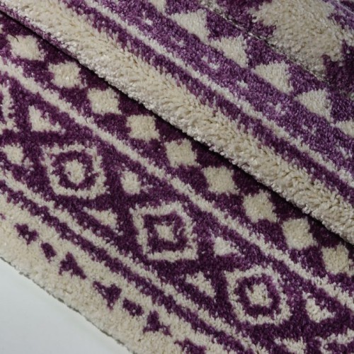 Tapis d'appoint en treillis damas, ivoire baie, 6 pi 5 po x 9 pi 5 po