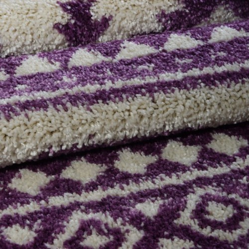 Tapis d'appoint en treillis damas, ivoire baie, 6 pi 5 po x 9 pi 5 po