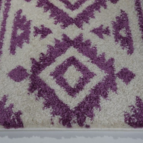 Tapis d'appoint en treillis damas, ivoire baie, 6 pi 5 po x 9 pi 5 po