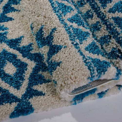 Tapis turquoise American Native Ivory 6 pi 5 po x 9 pi 5 po