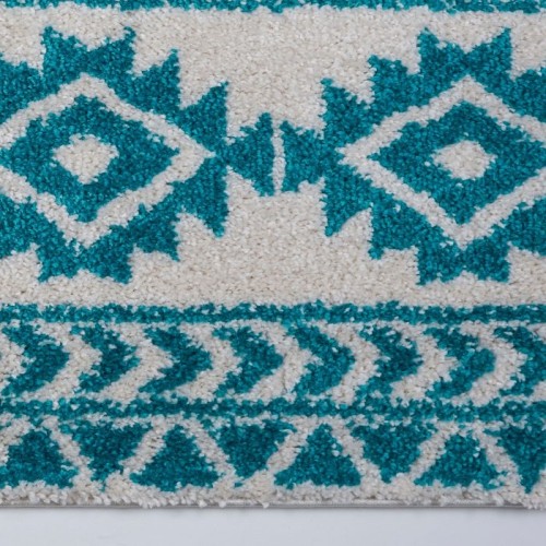 Tapis turquoise American Native Ivory 6 pi 5 po x 9 pi 5 po