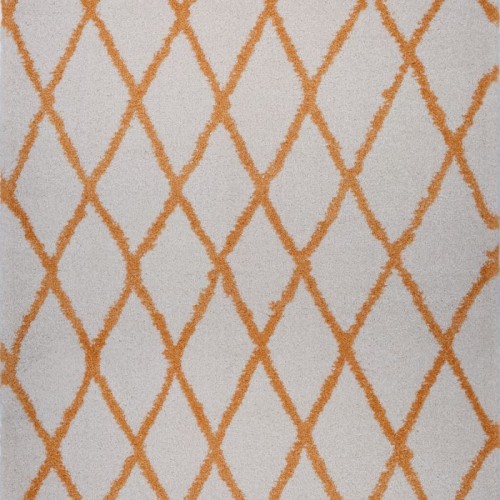 Toronto Trellis Ivory Orange Area Rug 5'2" x 7' 5"