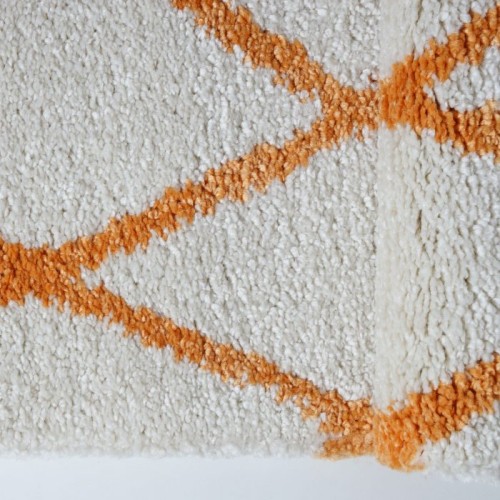 Toronto Trellis Ivory Orange Area Rug 5'2" x 7' 5"