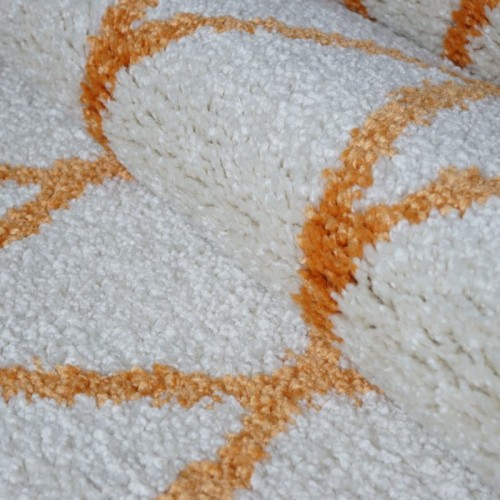 Toronto Trellis Ivory Orange Area Rug 5'2" x 7' 5"