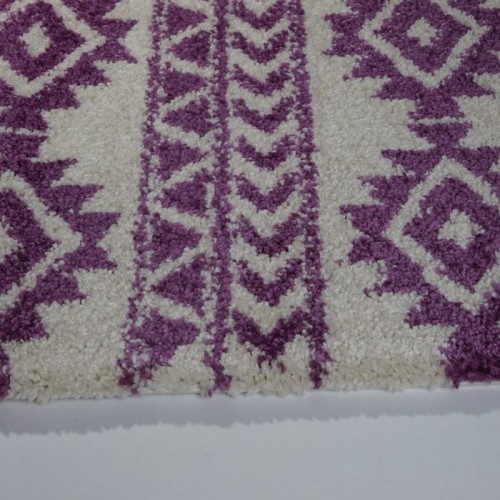 American Native Ivory Purple Area Rug 6'5" x 9'5"