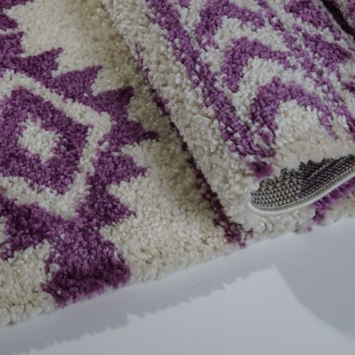 American Native Ivory Purple Area Rug 7'10" x 10'6"