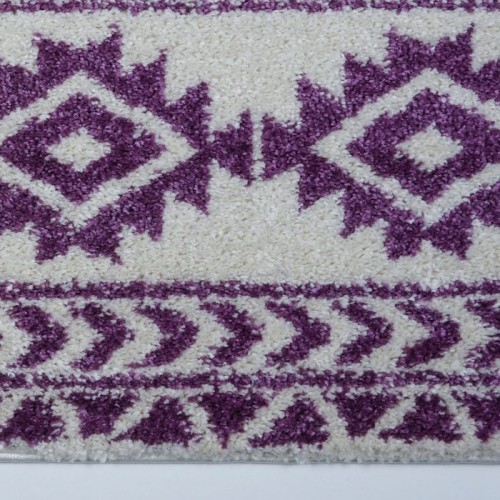 American Native Ivory Purple Area Rug 7'10" x 10'6"