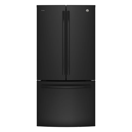GE Profile 33" 24.8 Cu. Ft. French Door Refrigerator with Water & Ice Dispenser-Black