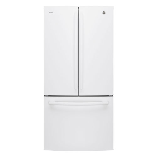 GE Profile 33" 24.8 Cu. Ft. French Door Refrigerator with Water & Ice Dispenser-White