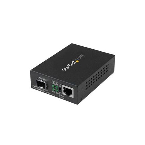 STARTECH CONVERT AND EXTEND DIFFERENT NETWORKS OVER A GIGABIT FIBER CABLE CONNECTION USING SFP OF YOUR CHOICE GIGABIT ET