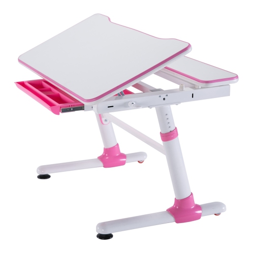 PLATO Kids Desk | Study Desk for Kids / High School Students | Children Table | Pink Study Table