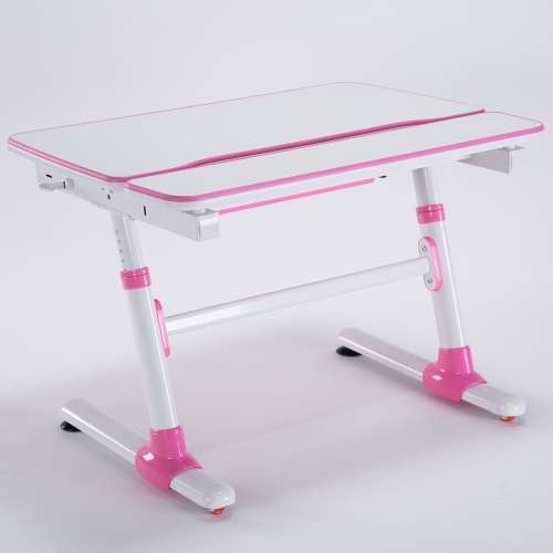 PLATO Kids Desk | Study Desk for Kids / High School Students | Children Table | Pink Study Table
