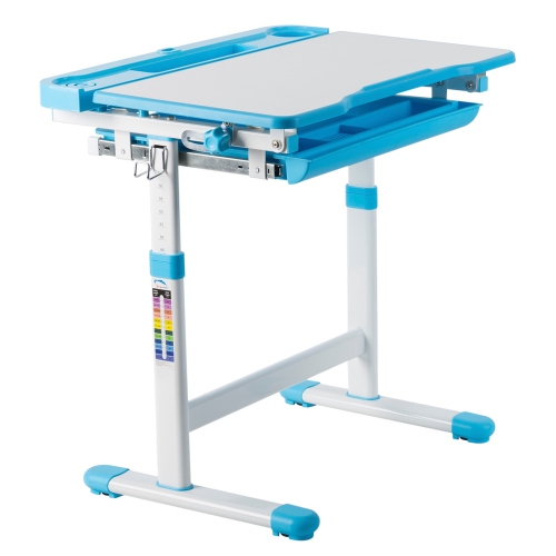 AVICENNA Kids Desk & Chair Set | Children Table w/Tilt feature | Blue Study Table and Chair Set