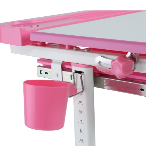 AVICENNA Kids Desk & Chair Set | Children Table w/Tilt feature | Pink Study Table and Chair Set