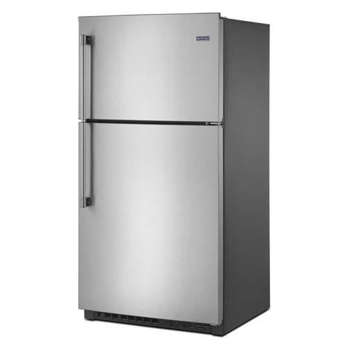 Réfrigérateur à congélateur supérieur 21 pi³ 33 po avec éclairage DEL de Maytag - Inox