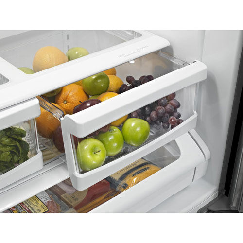 Réfrigérateur à congélateur inférieur 19 pi³ 30 po avec éclairage DEL de Maytag - Inox
