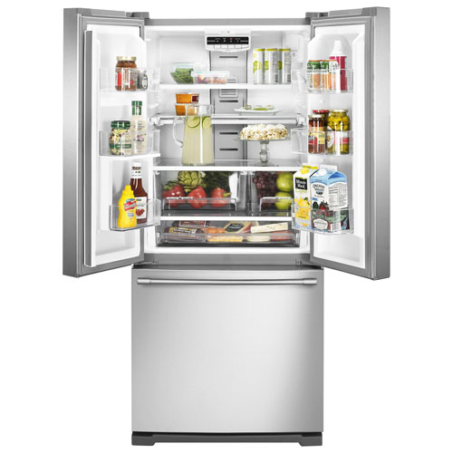 Réfrigérateur deux portes 20 pi³ 30 po avec éclairage DEL de Maytag - Acier inoxydable