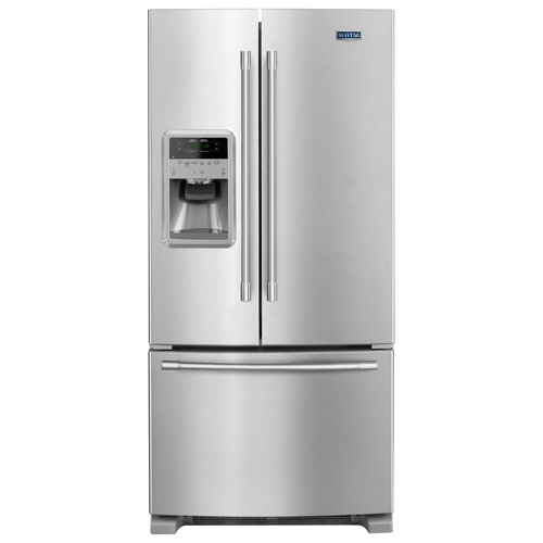 Maytag 33" 21.7 Cu. Ft. French Door Refrigerator with LED Lighting - Stainless Steel