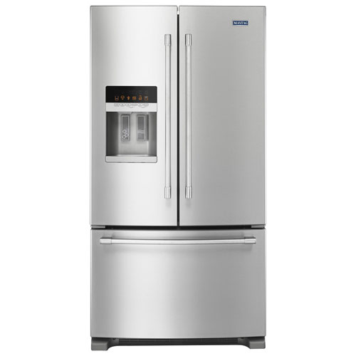 Maytag 36" 25 Cu. Ft. French Door Refrigerator with LED Lighting - Stainless Steel