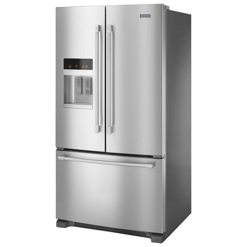 Réfrigérateur deux portes 25 pi³ 36 po avec éclairage DEL de Maytag - Acier inoxydable