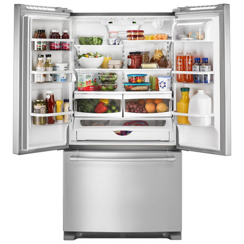 Réfrigérateur à deux portes à profondeur de comptoir 20 pi³ 36 po Maytag - Inox