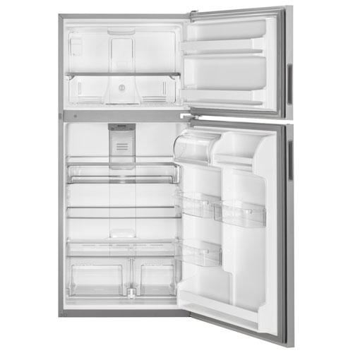 Réfrigérateur à congélateur supérieur avec éclairage DEL 21 pi³ 33 po de Maytag - Inox
