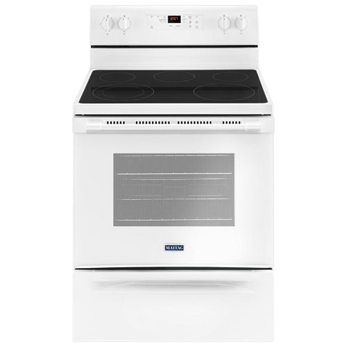 Maytag 30" 5.3 Cu. Ft. Self-Clean 5-Element Freestanding Electric Range - White