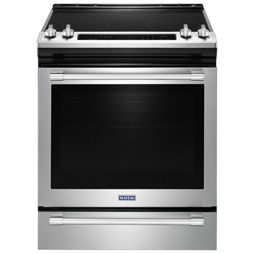 Maytag 30" 6.4 Cu. Ft. True Convection 5-Element Slide-In Electric Range - Stainless