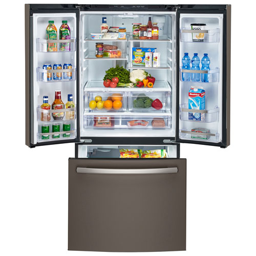 GE Profile 30" 20.8 Cu. Ft. French Door Refrigerator with Water Dispenser - Slate