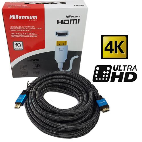 Câble HDMI 2.0 Longueur 10m 3D 4K UltraHD 2160p - Connectique Audio / Vidéo  - Achat & prix