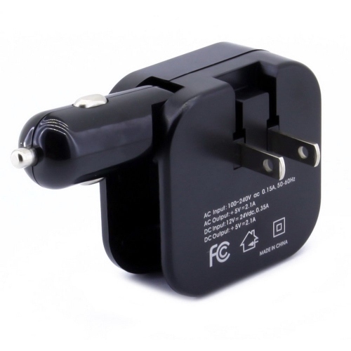 axGear USB Charger for Car DC Cigarette Lighter Power Home Wall AC Adapter Plug 2A