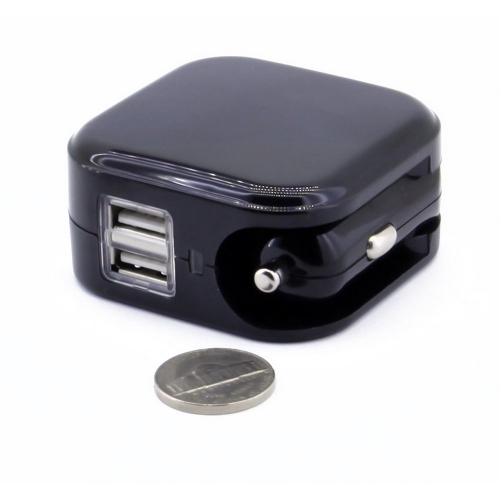 axGear USB Charger for Car DC Cigarette Lighter Power Home Wall AC Adapter Plug 2A