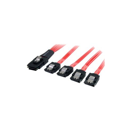 STARTECH CONNECT A SATA/SAS CONTROLLER TO 4 SATA DRIVES 50CM SASTO SATA CABLE MINI SAS TO SATA SFF 8087 TO SATA SERIAL A