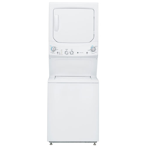 GE 5.9 Cu. Ft. Gas Washer & Dryer Laundry Centre - White