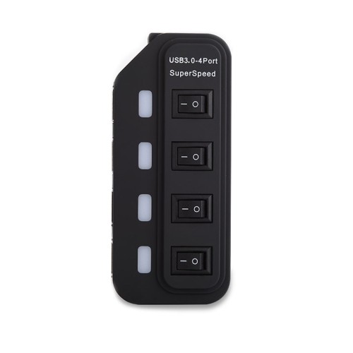 axGear USB 3.0 HUB 4 Port High Speed Data Transfer With Power Adapter