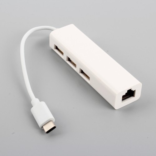 axGear USB 3.1 Type C USB-C Multiple 3 Ports Hub with Ethernet Network LAN Adapter AP