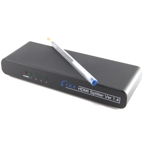 axGear HDMI Splitter 4 Port 1 In 4 Out Audio Video Mirror Screen 1 to 4 HD 4K