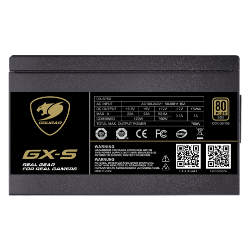 Cougar GX-S550 Compact Power Supply - 80 PLUS Gold