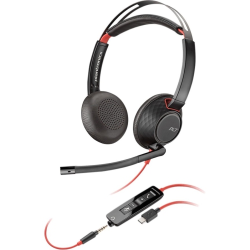 Plantronics Blackwire 5220 USB Type-C Stereo On-Ear Noise-Canceling Headset