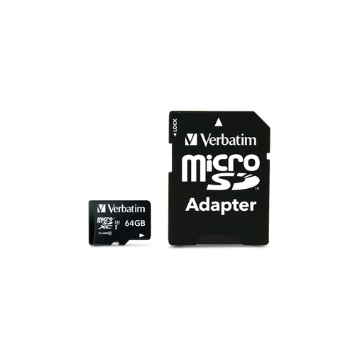 Verbatim Pro U3 64GB 90MB/s Class 3 microSDXC Memory Card
